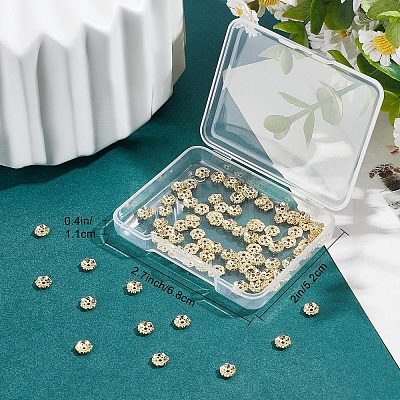 100Pcs Brass Bead Cap KK-BBC0003-85-1