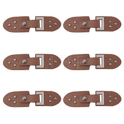 Fingerinspire 6 Sets PU Imitation Leather Sew on Toggle Buckles FIND-FG0001-84-1