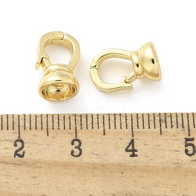 Brass Fold Over Clasps KK-Z083-20G-1