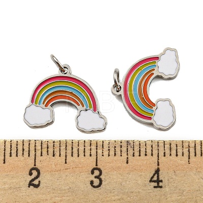 304 Stainless Steel Charms STAS-O003-02P-1