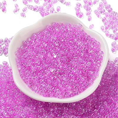 AB Color Plated Glass Seed Beads SEED-L011-06B-12-1