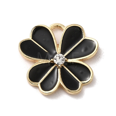 Flower Alloy Enamel Pendants ENAM-A007-04KCG-04-1