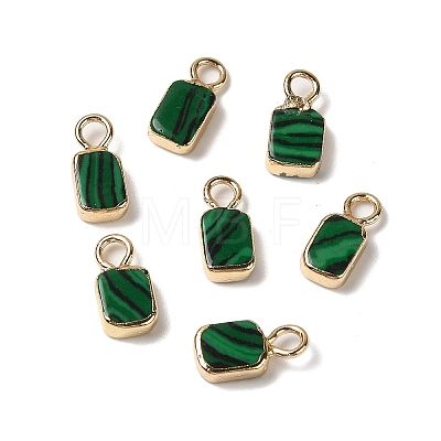 Synthetic Malachite Rectangle Charms G-Q169-07G-03-01-1