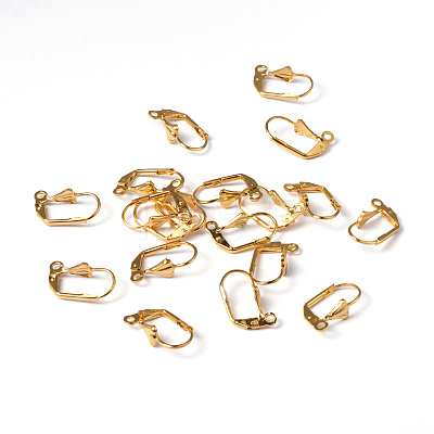 Golden Color Brass Leverback Earring Findings X-EC561-G-1