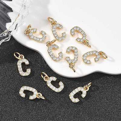 SHEGRACE Brass Micro Pave Clear Cubic Zirconia Pendants XGRQ29929-394G-C-1