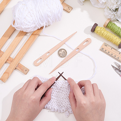 8Pcs Wood Nalbinding Binding Needle for Knitting Weaving TOOL-WR0001-15-1