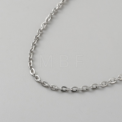 2MM 304 Stainless Steel Cable Chain Necklaces for Women Men NJEW-WH0013-73P-1