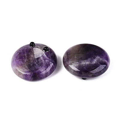 Natural Amethyst Thumb Worry Stone G-Q602-12B-1