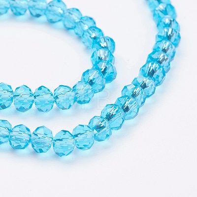 Transparent Glass Beads Strands GLAA-R135-3mm-M-1