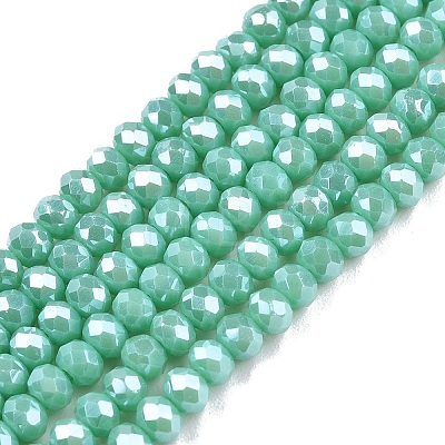 Electroplate Glass Beads Strands EGLA-A044-P2mm-A14-1