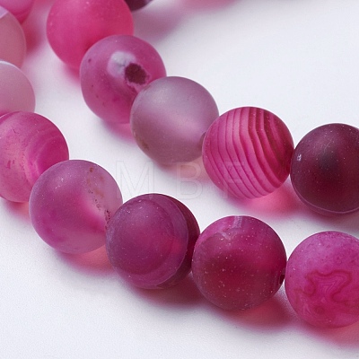 Natural Grade A Striped Agate/Banded Agate Beads Strands G-E478-10mm-1