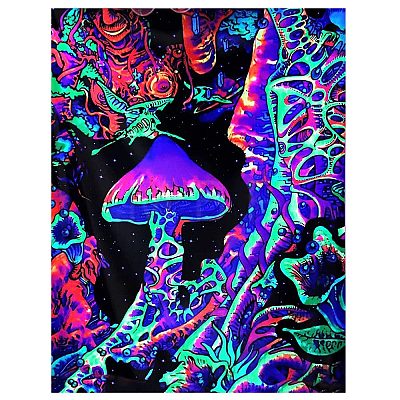 Polyester Glow in The Dark Wall Tapestry AJEW-WH0042-47E-1