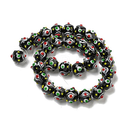 Handmade Lampwork Beads Strands LAMP-N025-05F-1