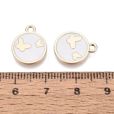 Rack Plating Alloy Enamel Pendants ENAM-N070-01C-01G-01-1