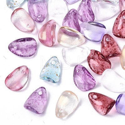 Transparent Spray Painted Glass Charms GLAA-T016-36-I01-1