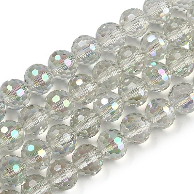 Transparent Electroplate Glass Beads Strands EGLA-N002-31-H04-1