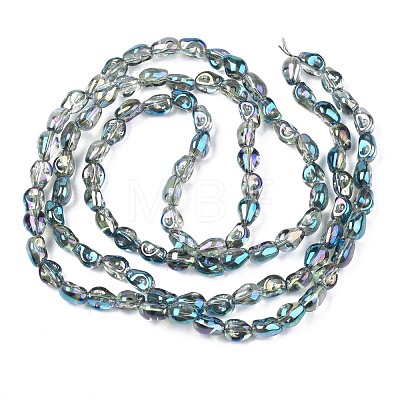 Electroplate Transparent Glass Beads Strands EGLA-N006-028-A02-1