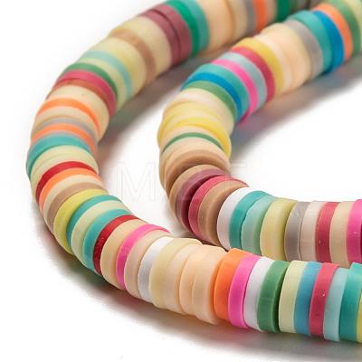 Handmade Polymer Clay Beads Strands CLAY-R089-6mm-103-1