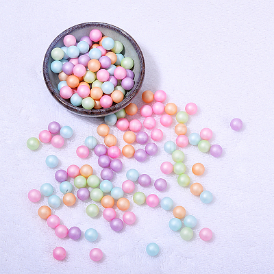 Olycraft Eco-Friendly Plastic Imitation Pearl Beads MACR-OC0001-10-1