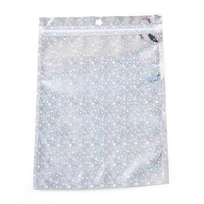 Glitter Holographic Star Plastic Packaging Yin-yang Resealable Bags OPP-N002-02A-1