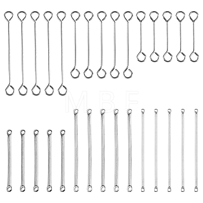 120Pcs 6 Styles 304 Stainless Steel Connector Charms STAS-FH0001-90-1