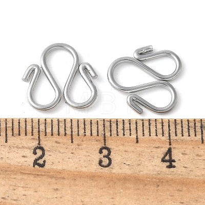 304 Stainless Steel S-Hook Clasps STAS-Z124-04B-P-1