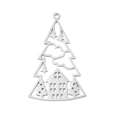 Christmas 201 Stainless Steel Pendants STAS-C156-01G-P-1