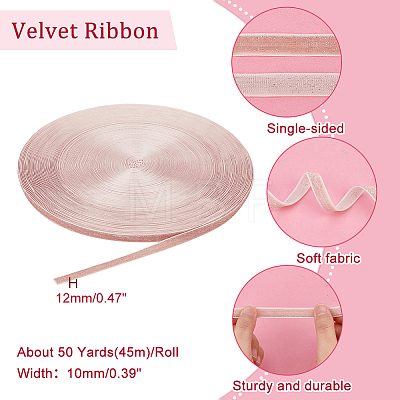 Single Face Velvet Ribbon OCOR-WH0070-11-1