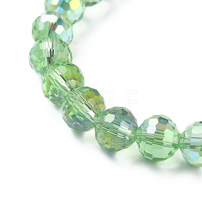 Sparkling Glass Round Beaded Stretch Bracelets for Women BJEW-JB09424-1
