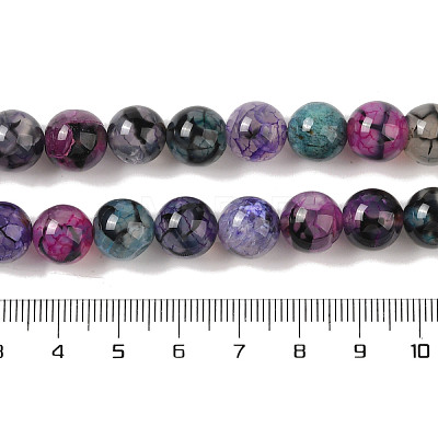 Natural Dragon Veins Agate Bead Strands G-NH0013-B01-03-1