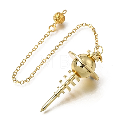 Brass Chakra Stabilizer Pointed Dowsing Pendulums Chain KK-CBA168E-02-1
