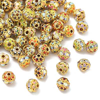 Alloy Rhinestone Beads KK-K415-02G-1