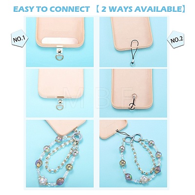1Pc Acrylic Beaded Mobile Straps AJEW-SZ0002-82B-1