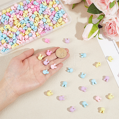 200Pcs Opaque Acrylic Beads OACR-HY0001-28-1