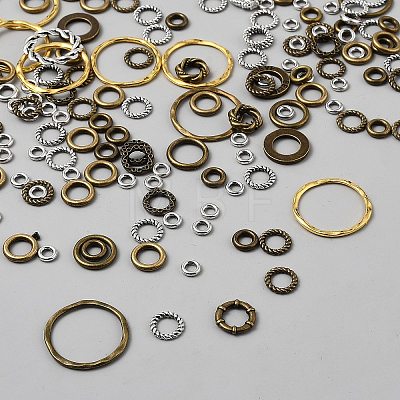 100G Tibetan Style Zinc Alloy Linking Rings FIND-WH20032-121-1