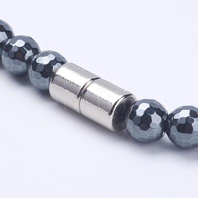 Non-Magnetic Synthetic Hematite Necklaces NJEW-K080-02-1