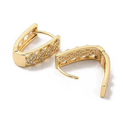 Brass Micro Pave Clear Cubic Zirconia Hoop Earrings EJEW-E295-11KCG-1
