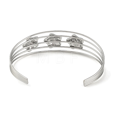 Non-Tarnish 304 Stainless Steel Hollow Open Cuff Bangles BJEW-Q348-03P-04-1