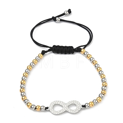 304 Stainless Steel Infinity Link Bracelets BJEW-F534-01GP-01-1