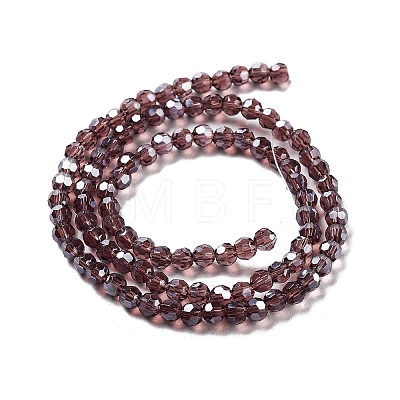 Electroplate Transparent Glass Beads Strands EGLA-A035-T4mm-A13-1