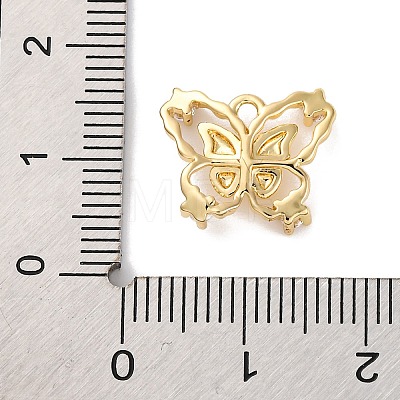 Brass Micro Pave Cubic Zirconia Pandents KK-U042-11G-01-1