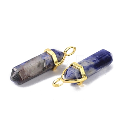 Natural Sodalite Pointed Pendants G-G025-01G-08-1