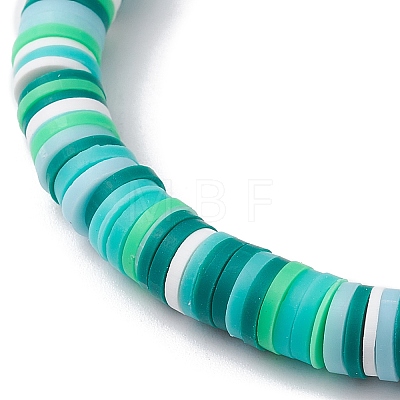12Pcs 12 Color Polymer Clay Heishi Surfer Stretch Bracelets Set BJEW-JB10011-1