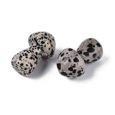 Natural Dalmatian Jasper Mushroom Display Decorations G-Q602-03H-1