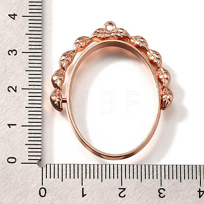 Alloy Open Back Bezel Pendants PALLOY-I223-18RG-1