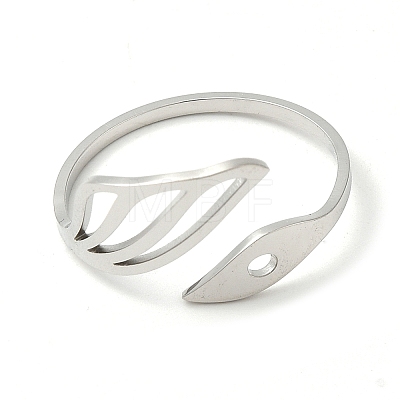 304 Stainless Steel Cuff Rings RJEW-G299-02P-1