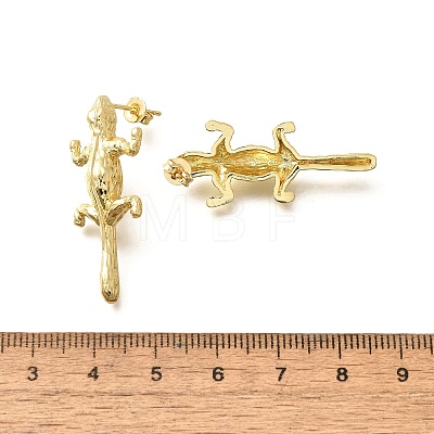 Brass Stud Earrings EJEW-B118-02G-1