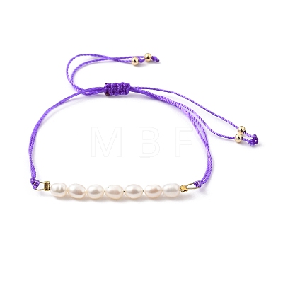Adjustable Nylon Cord Braided Bead Bracelets BJEW-JB05489-1
