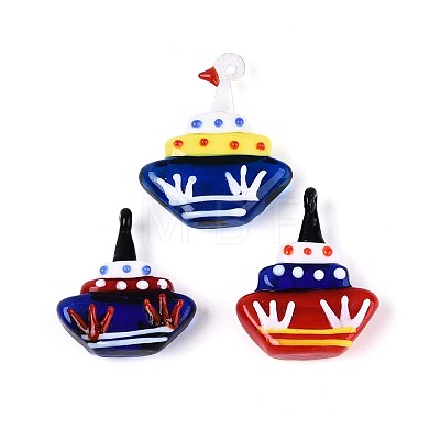 Handmade Lampwork Pendants LAMP-T024-04M-1