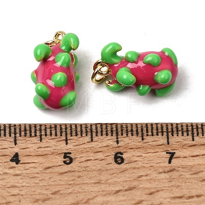 Brass Enamel Pendants KK-S511-01D-G-1